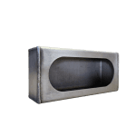Single Oval Light Box - Steel, 8-1/8" x 3-3/4" x 2-3/8", for rubber mounted oval light