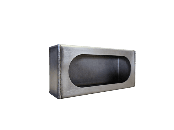 Single Oval Light Box - Steel, 8-1/8" x 3-3/4" x 2-3/8", for rubber mounted oval light
