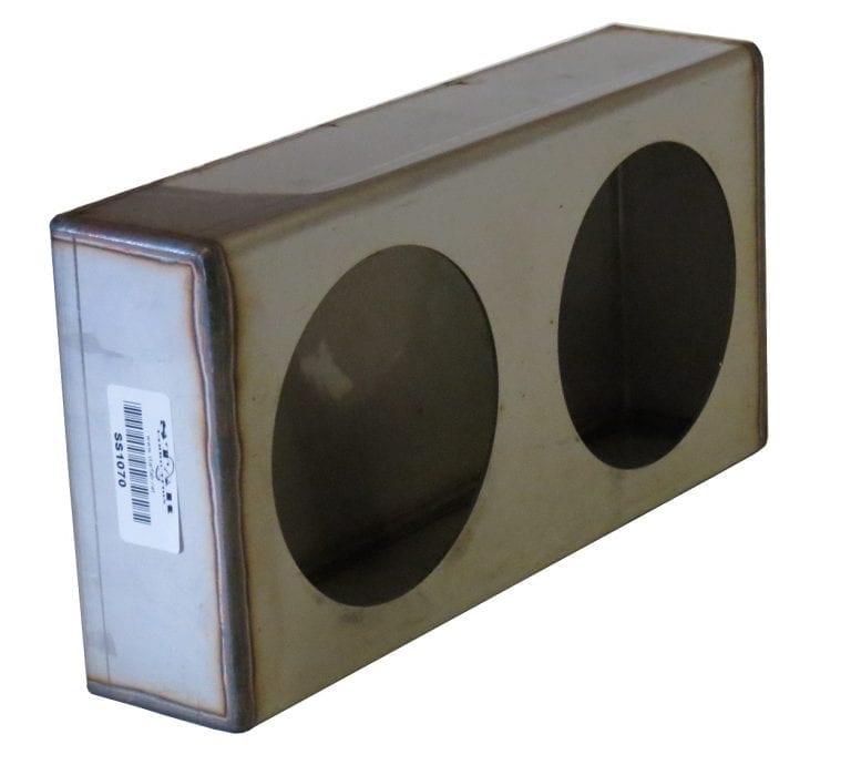 Stainless Steel Double 4 Inch Round Light Box - Star Fabrication