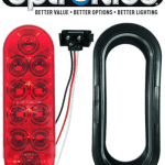 LED Oval Red Light Kit with Plug & Grommet