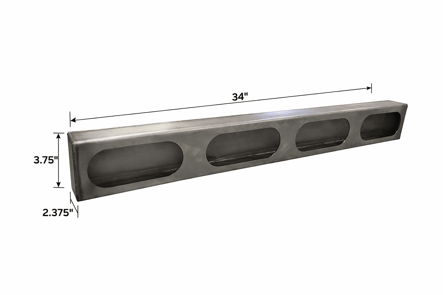 Quadruple Oval Tail Light Box, 1084-N, 14 GA Steel Dimensions