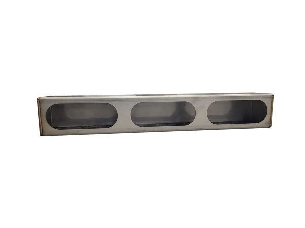 Stainless Steel Triple Oval Light Box- 4 Inch Depth