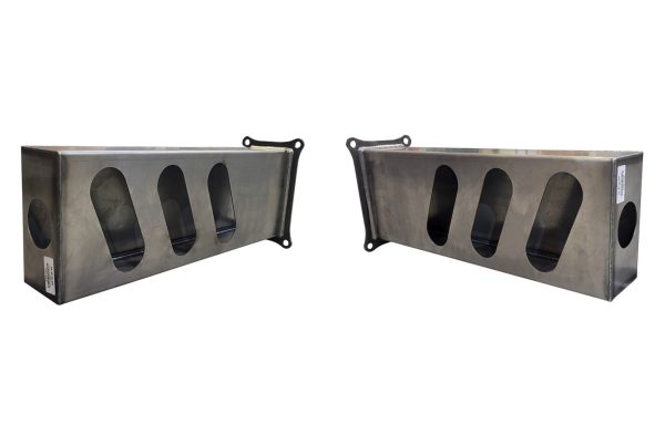 Triple Angle Oval Light Box Set - LH & RH with Marker Light Hole and Mounting Plate